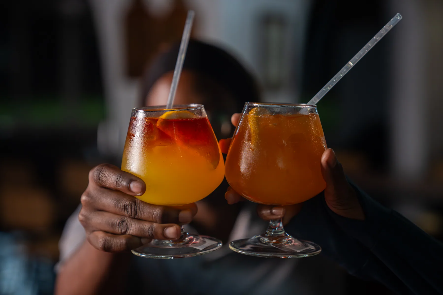 Sundowner cocktails at the club bar
