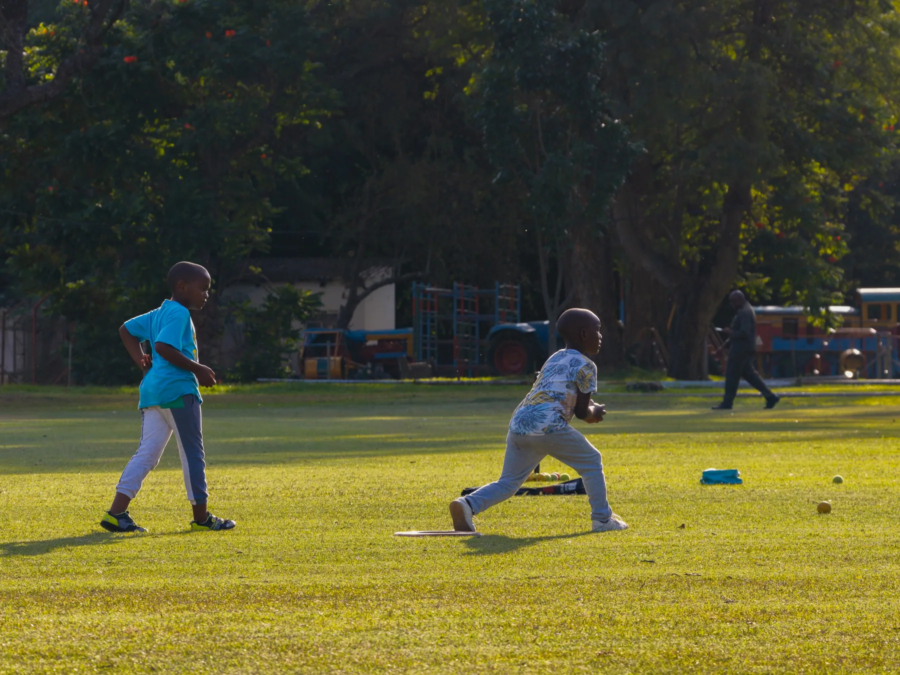 Children playing on the estate field